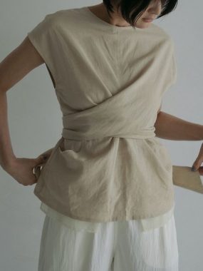 Linen Cachecoeur Tops